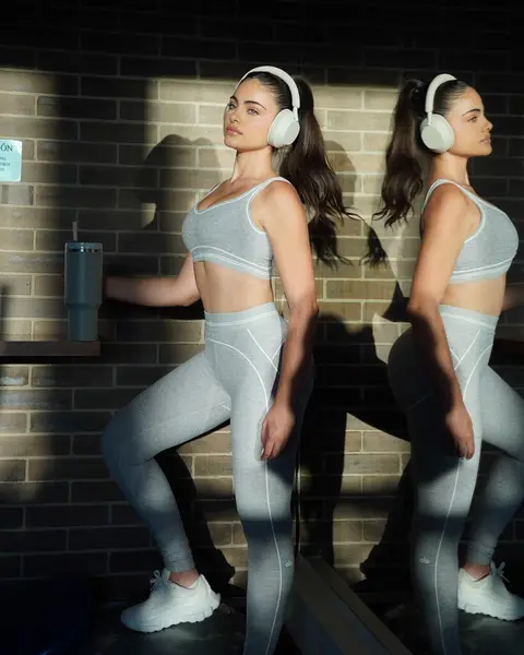 image by saraorrego containing woman, earphone, gym, girl, music