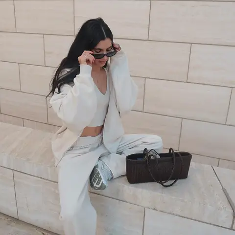 image by laurenperez containing woman, white, sit, wear, sunglasses