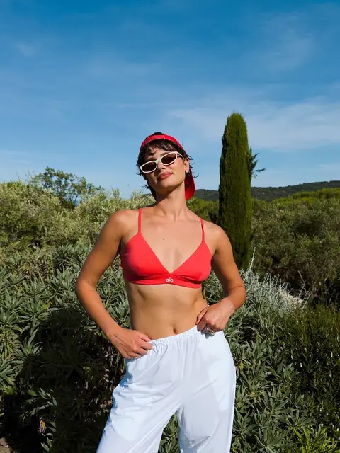image by taylor_hill containing woman, bikini, stand, red, white