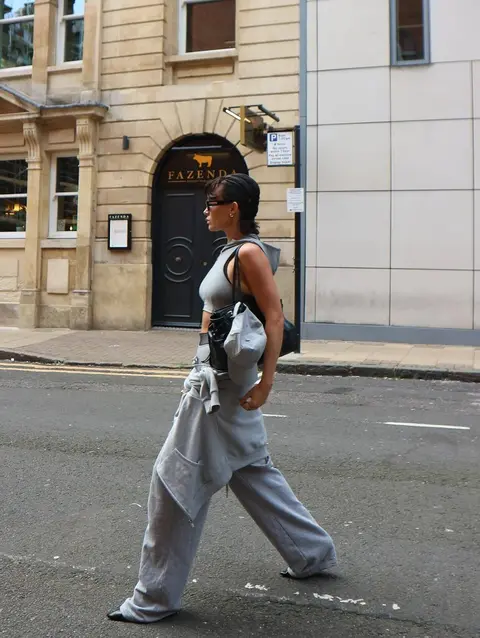 image by lissyroddyy containing woman, road, walk, wear, gray