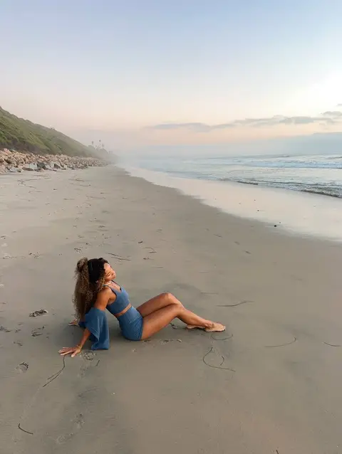image by phyllicia.victoria containing woman, beach, blue, bikini, sand