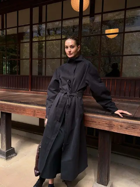 image by sannevloet containing bench, woman, black, wear, coat