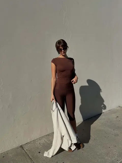 image by carmellarose containing woman, stand, white, wear, brown