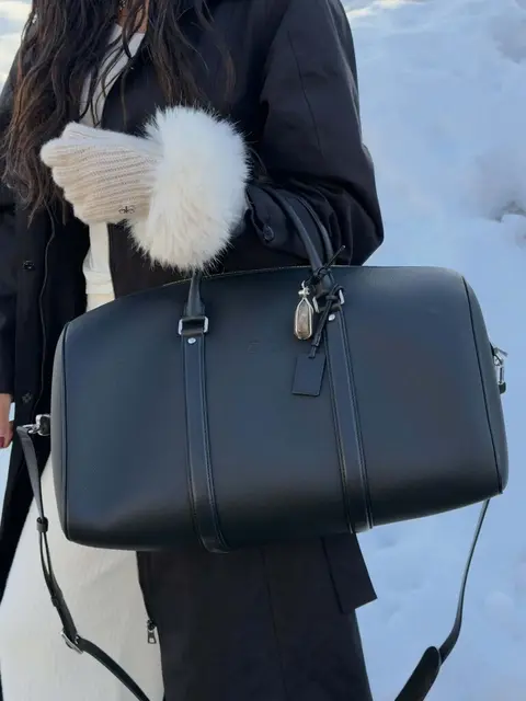 image by juliananalu containing woman, black, bag, snow, handbag