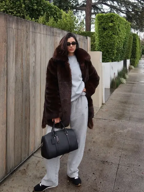 image by laurenperez containing woman, fur coat, wear, person, stand