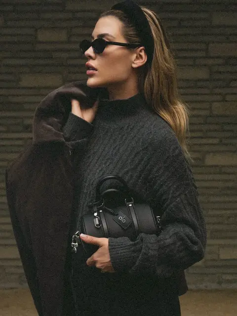 image by michellesalasb containing woman, sunglasses, black, wear, sweater