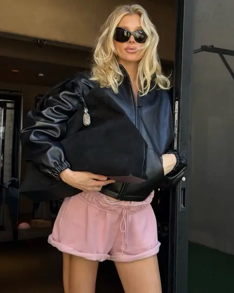 image by alo containing short, sunglasses, black, woman, pink