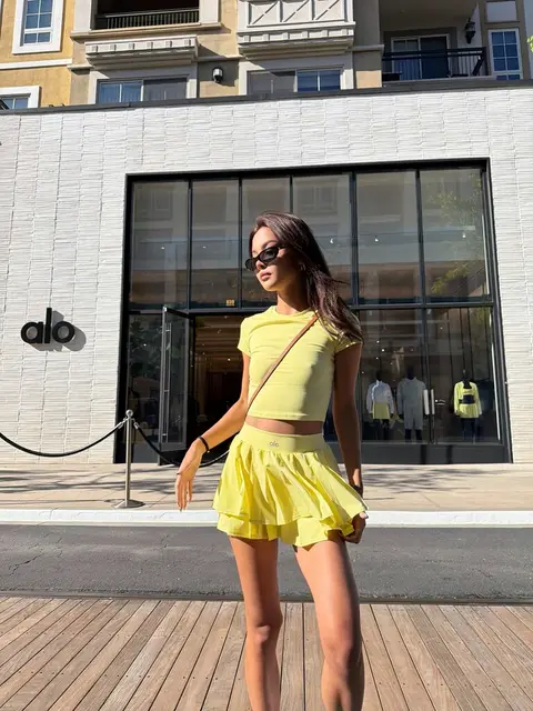 image by lilymaymac containing yellow, woman, dress, short, wear