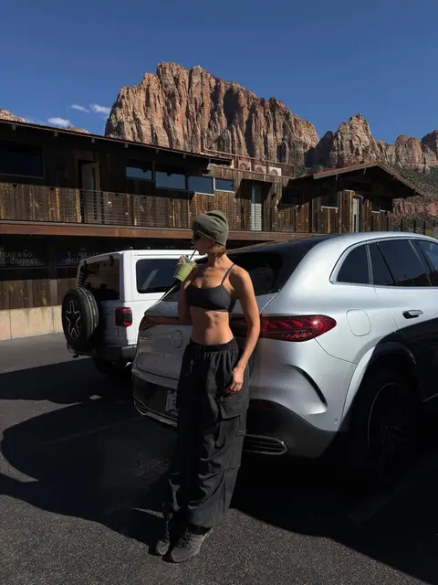 image by carmellarose containing car, woman, stand, parking lot, sedan