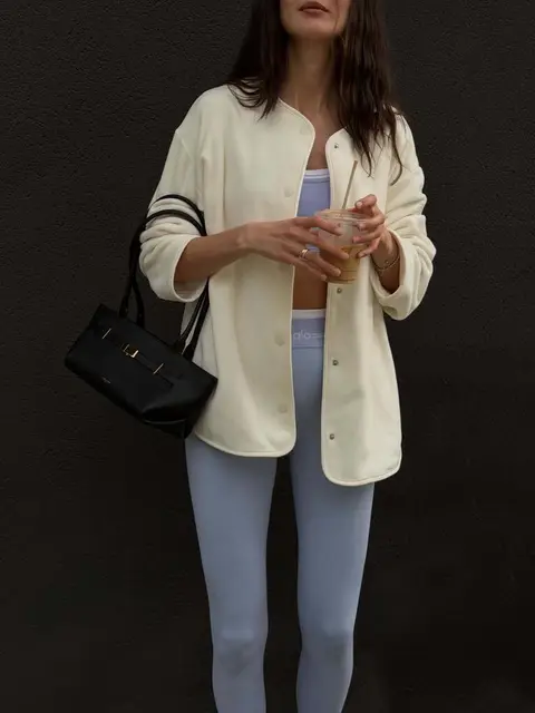 image by blancapadilla containing woman, white, blue, jacket, wear